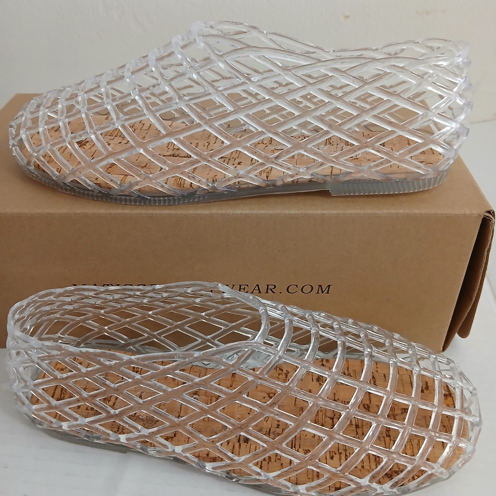 Marlow Clear Mesh Women's Flats Perfect For The Summer New $34